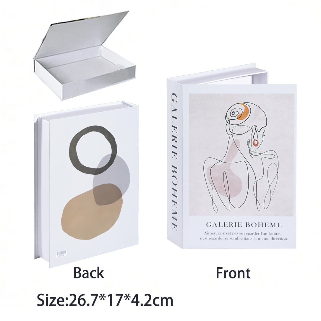 Caixa Decorativa de Livros Falsos com Fecho Magnético