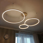 Lustre LED Anel Moderno para Sala e Jantar