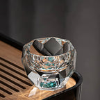 1PC 50ML Shot Glasses Diamond Faceted Double Bottom Crystal Glass Cup for Whiskey Espresso Tea Cup Bar Light Luxury Drinkware