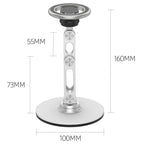 Suporte Magnético Rotativo 360 °   Suporte Ajustável Universal para Telas de 4.7-6.8'' para Celulares, Acessório de Metal para Smartphone