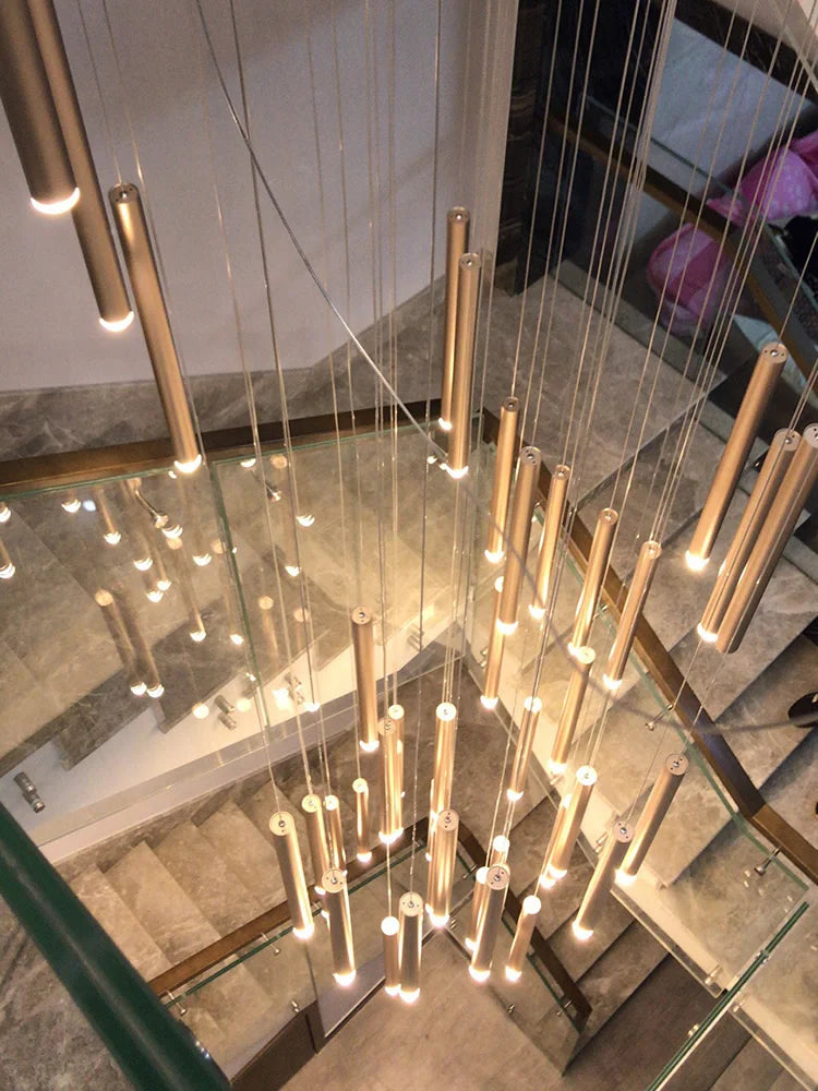 Lustre LED Moderno para Escadas e Salas de Estar