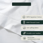 Conjunto de Lençóis Luxo Algodão Egípcio 1000 Fios