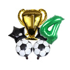 32 polegada verde número digital folha ballon troféu futebol balões de hélio crianças presentes festa aniversário tema futebol decoração