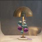 Luz de luxo criativo candeeiro mesa cristal colorido transparente quarto estudo candeeiro mesa pós moderna decoração do quarto
