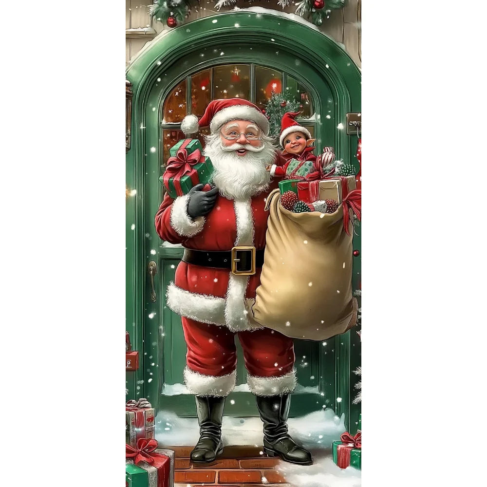 Painel Decorativo de Porta Papai Noel para Natal