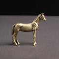 Estátua de cavalo de bronze antigo, decorações de mesa, cobre sólido, microescultura, estatuetas de cavalo do zodíaco, ornamentos, acessórios de decoração para casa
