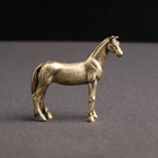 Estátua de cavalo de bronze antigo, decorações de mesa, cobre sólido, microescultura, estatuetas de cavalo do zodíaco, ornamentos, acessórios de decoração para casa