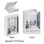 Caixa Decorativa de Livros Falsos com Fecho Magnético