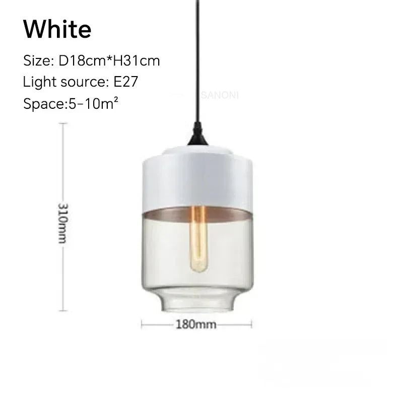 Luminária Pendente de Vidro Nordic Modern