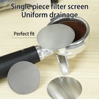 Single layer secondary water distribution network stainless steel coffee machine handle filter, smooth, sturdy, durable and easy