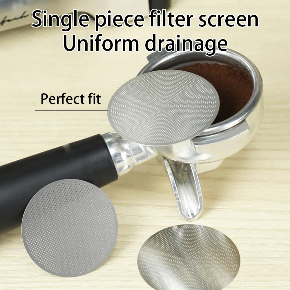 Single layer secondary water distribution network stainless steel coffee machine handle filter, smooth, sturdy, durable and easy