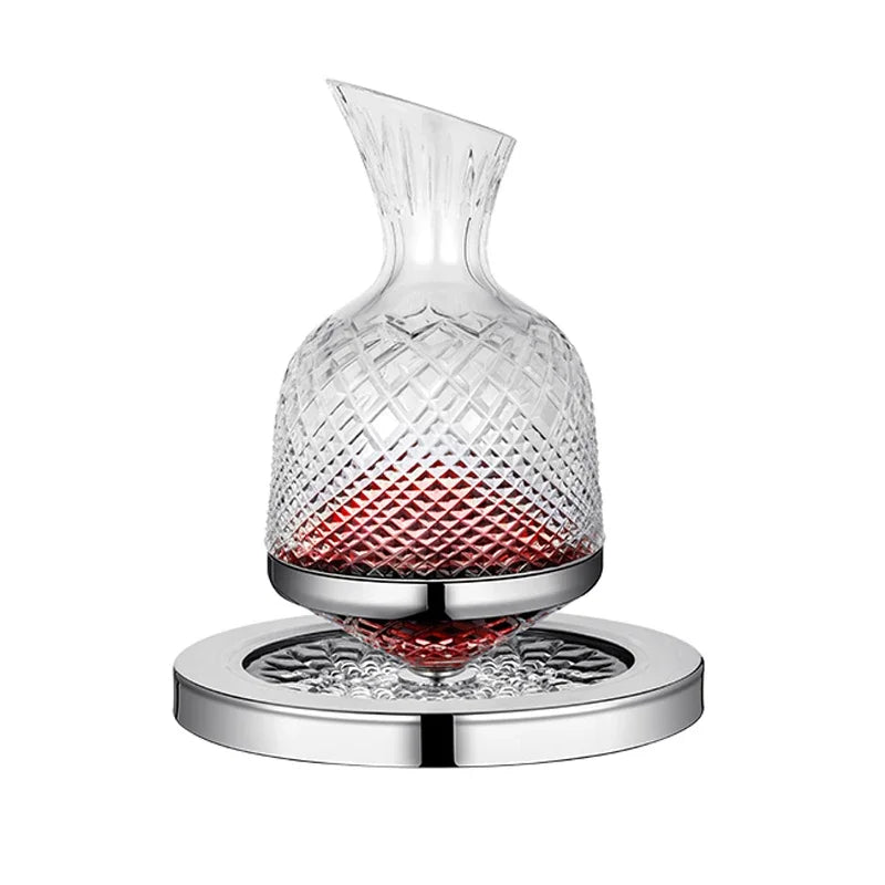 Decantador de Vinho Cristal Giratório 360°