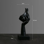 Estátua Abstrata de Resina para Decoração Elegante