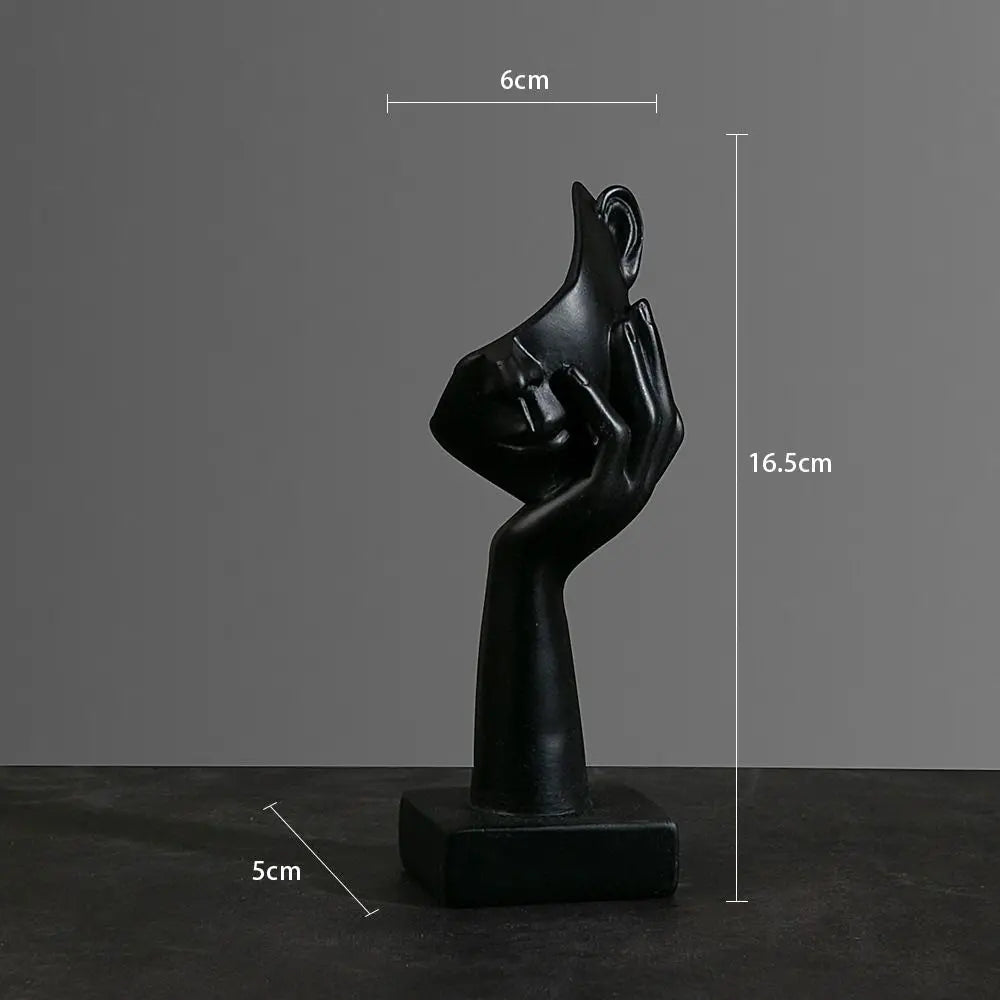 Estátua Abstrata de Resina para Decoração Elegante