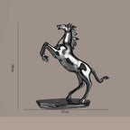 Escultura de Cavalo em Resina Eletrogalvanizada