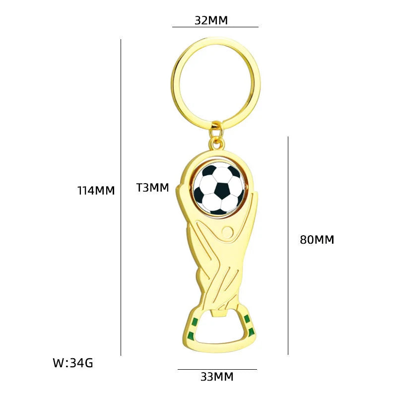 2026 bola de futebol chaveiro dupla face abridor de garrafa pingente américa canadá méxico bandeira nacional vidro foto chaveiro para homem
