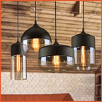 DINDALLED Nordic Modern Glass Pendant Light for Living Dining Room Bedroom Bedside Chandelier Lighting Fixture