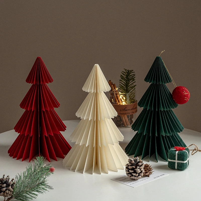 Árvore de Natal 3D em Papel Colmeia Decorativo