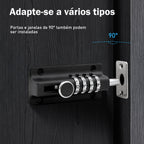 Fechadura Senha Portas Janelas Trava Lateral Para Porta，Anti-Roubo Metal Porta Trava，Cadeado Dígito，Combinação trava grande
