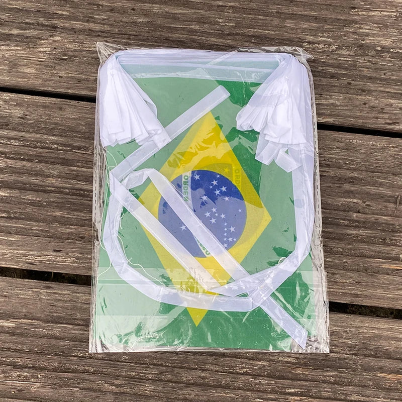 xvggdg 20 pçs/set Brasil bandeiras de bunting flâmula corda banner buntings festival festa feriado