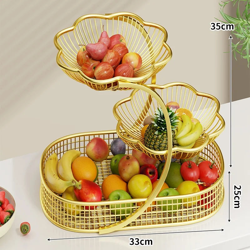 Fruteira de Metal Elegante e Multifuncional