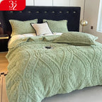 Cobertor Floral 3D de Lã Coral Quente