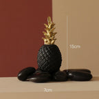 Nordic Gold Pineapple Sculpture - Instagrammable Decor for Coffee Table, Creative Photography Prop & Living Room Ornament