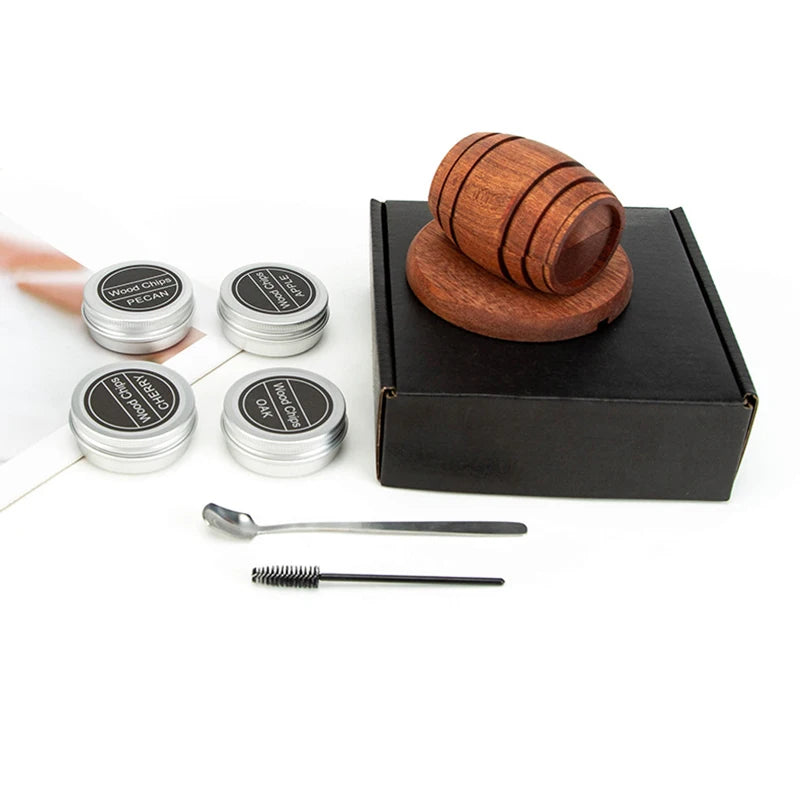 Novo kit de fumaça de uísque com lascas de madeira-4 sabores, infusor de fumaça de bebida à moda antiga para coquetéis, aniversário, bourbon para presentes