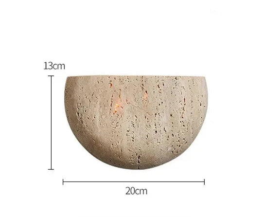 Wabi-sabi stone retro living room wall porch corridor homestaycafe atmosphere bedroom bedside wall lamp