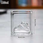 Copo de Vidro Borossilicato com Design 3D de Montanha