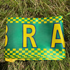 Lenços com bandeira do brasil, 14x130cm, cachecol com bandeira do brasil, cachecol para fãs, cachecol da copa do mundo, decoração de férias esportivas