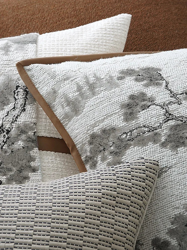 Xipin New Chinese Sle Modern Sofa Pillow Mountain Water Lacape Painting Lightweight Luxury Combination Folk Home Pillow