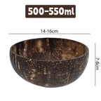 Tigelas de Coco Natural Reutilizáveis com Colher