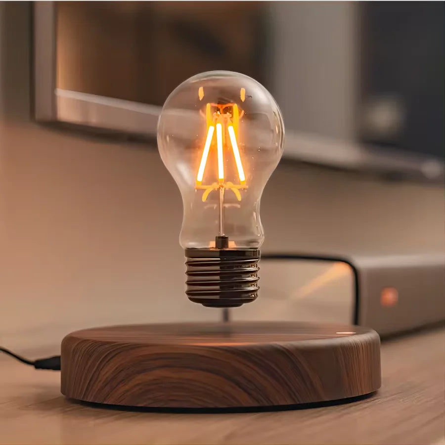 Lâmpada de levitação magnética criatividade flutuante vidro lâmpada led escritório em casa decoração presente aniversário mesa novidade luz da noite