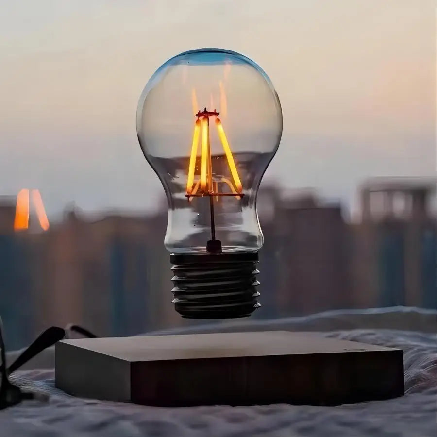 Lâmpada de levitação magnética criatividade flutuante vidro lâmpada led escritório em casa decoração presente aniversário mesa novidade luz da noite