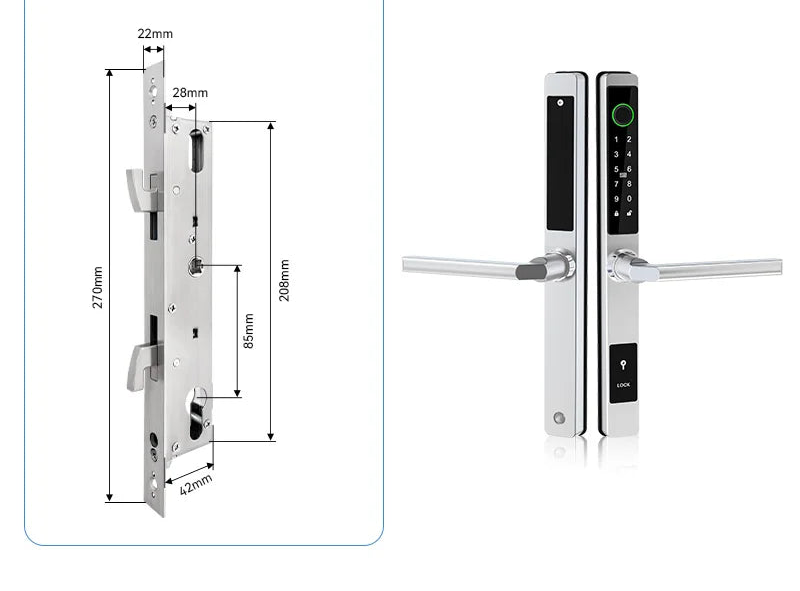 Fechadura Biométrica TTLock para Portas de Vidro