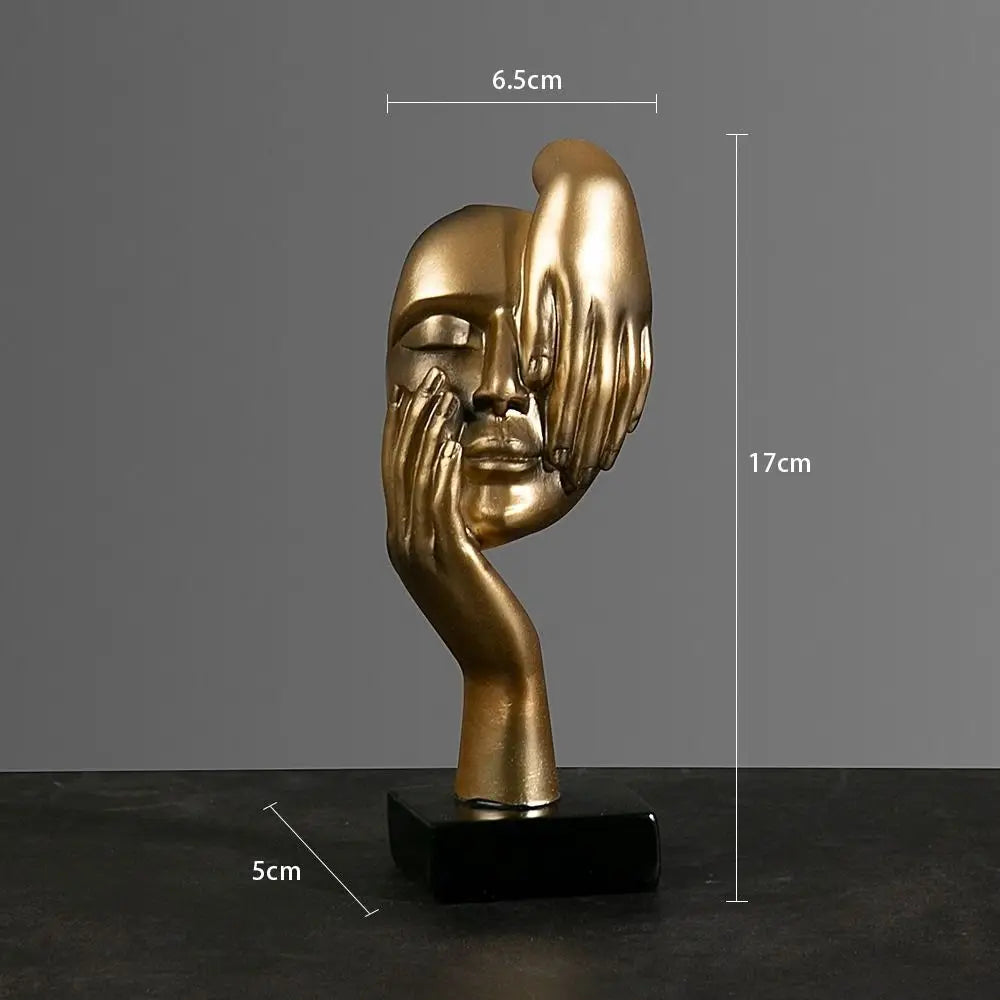 Estátua Abstrata de Resina para Decoração Elegante
