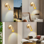 Long ye led luz de parede holofote luz leitura lâmpada cabeceira moderna iluminação interior luzes led lâmpadas parede ajustáveis 5w homedecor
