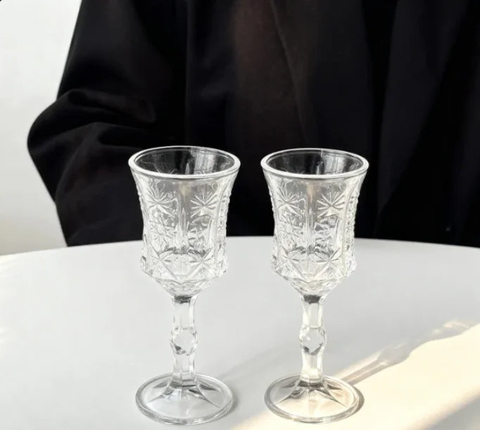 Taças de Cristal com Borda Dourada para Champagne e Vinho