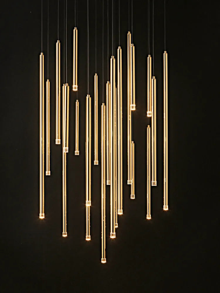 Lustre LED Moderno para Escadas e Salas de Estar