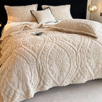 Cobertor estampado floral 3d estilo europeu, cobertor grosso de lã coral para adultos no inverno, quente, fácil de manter, colcha de ar condicionado