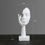 Estátua Abstrata de Resina para Decoração Elegante