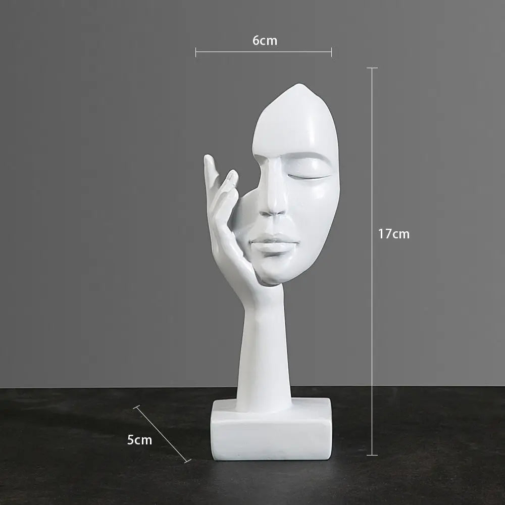 Estátua Abstrata de Resina para Decoração Elegante