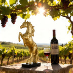 Porta-Vinho Cavalo Decorativo em Resina