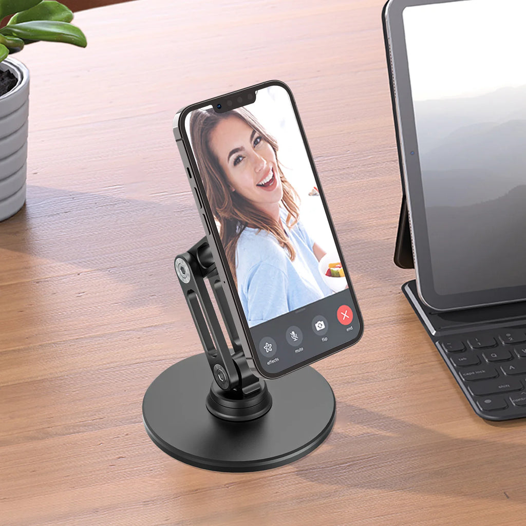 Suporte Magnético Rotativo 360 °   Suporte Ajustável Universal para Telas de 4.7-6.8'' para Celulares, Acessório de Metal para Smartphone