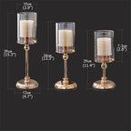 Castiçal de vidro estilo europeu, decoração de luz de luxo para casa, decoração romântica de jantar à luz de velas