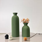 Conjunto de Vasos Decorativos com Padrão Ondulado