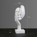 Resina Abstrata Estátua Desktop Ornamentos, Escultura Estatuetas, Luz Nórdica, Arte de Luxo Artesanato, Escritório Home Decor, Cara Caráter