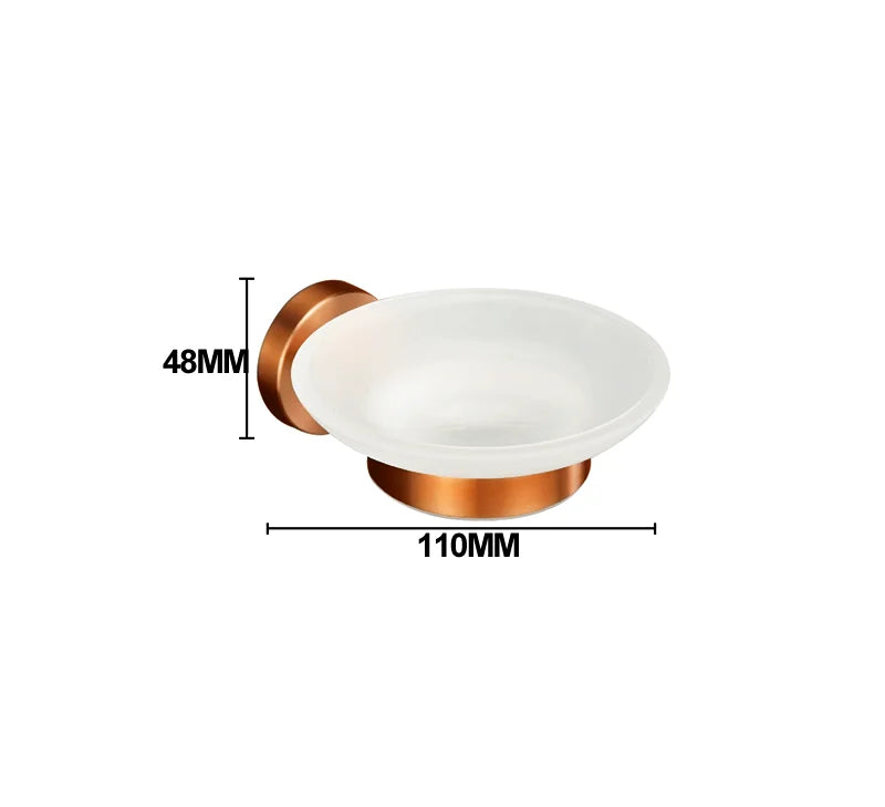 Conjunto de Acessórios para Banheiro em Aço Inoxidável Rose Gold