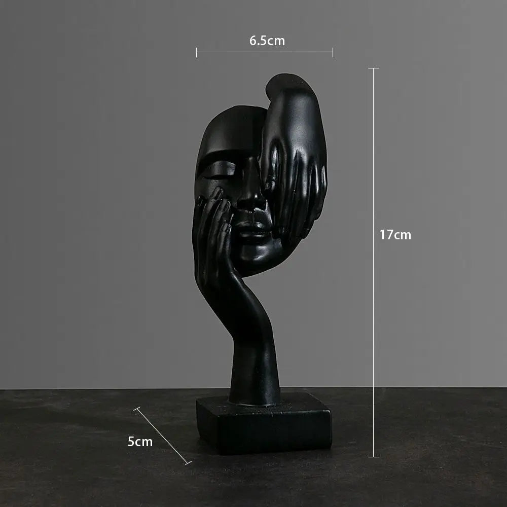 Estátua Abstrata de Resina para Decoração Elegante